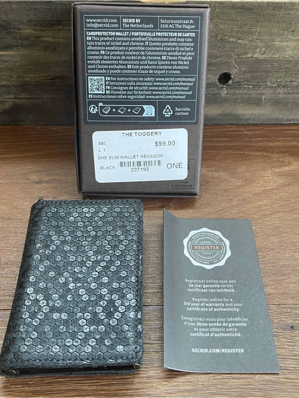 Secrid Slimwallet Hexagon Black RFID Wallet